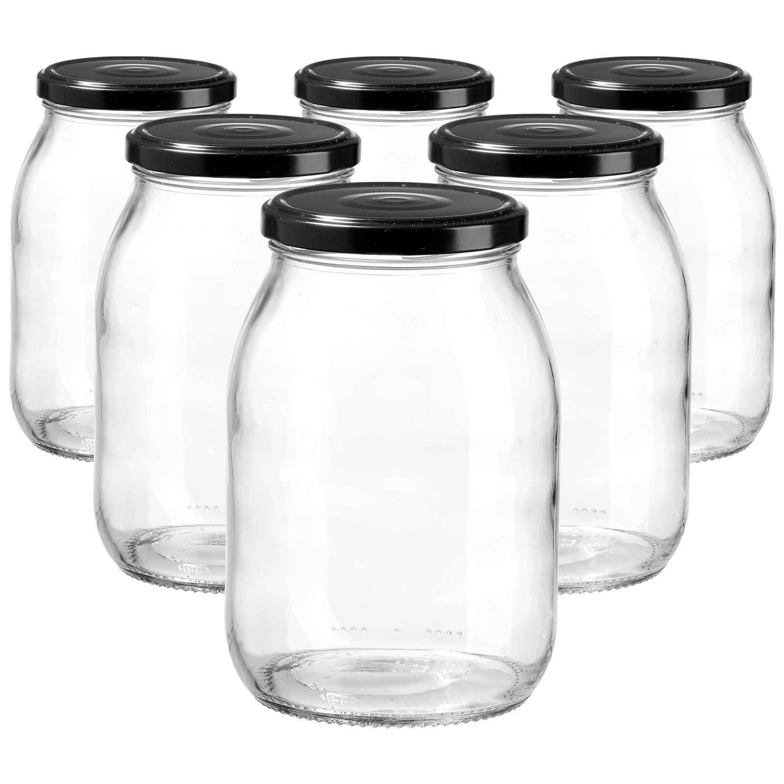 Ritzenhoff & Breker Einmachglas Kitchen Love Einmachgläser 1 l 6er Set, Glas, (6-tlg)