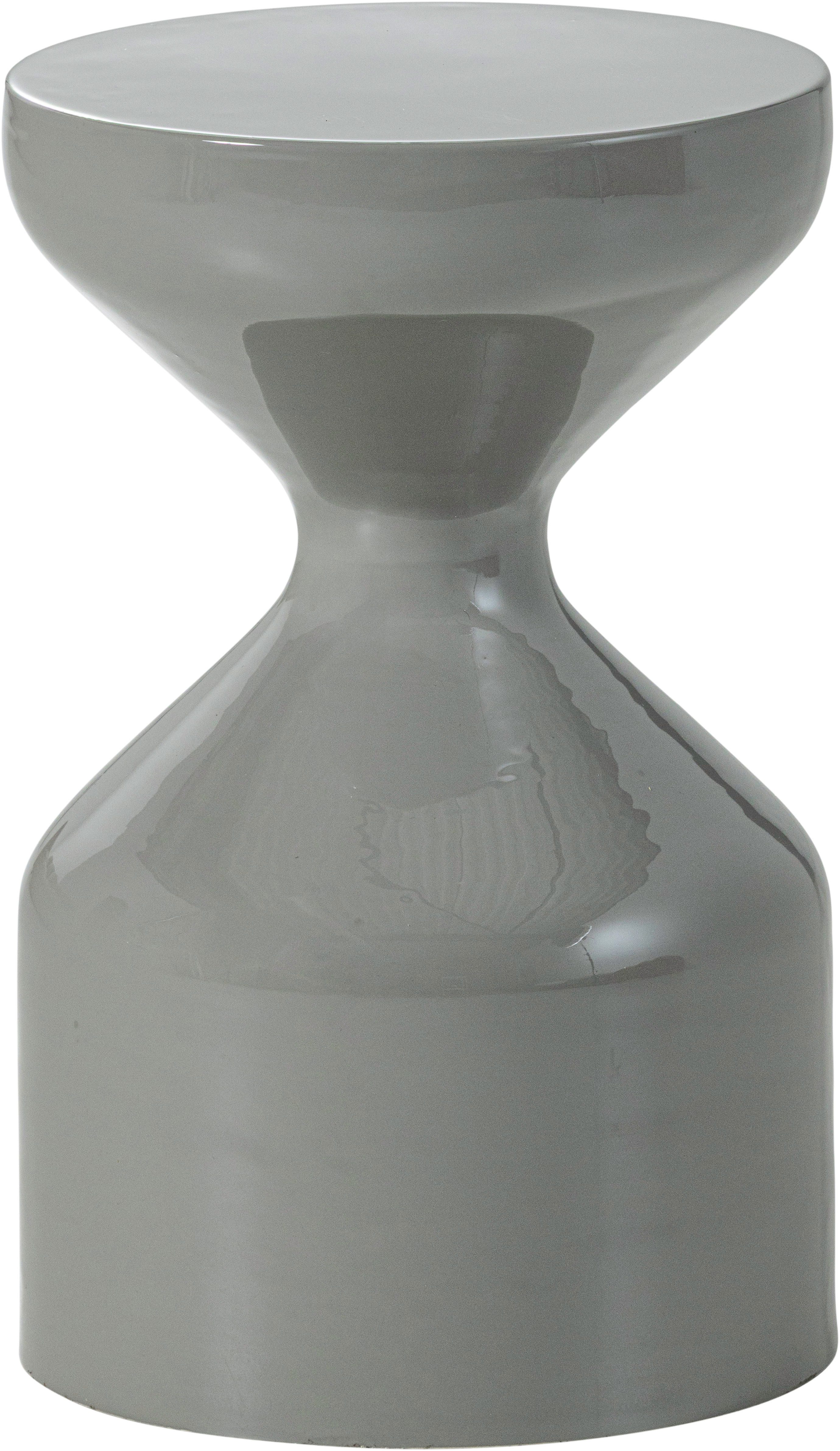 WOOOD Beistelltisch Glanz Metall mit Hochglanz-Lackierung in spielerischer Form, H 47 x B 30 x T 30 cm, Tragkraft 25 kg, Schutzlackierung, pfleigleicht