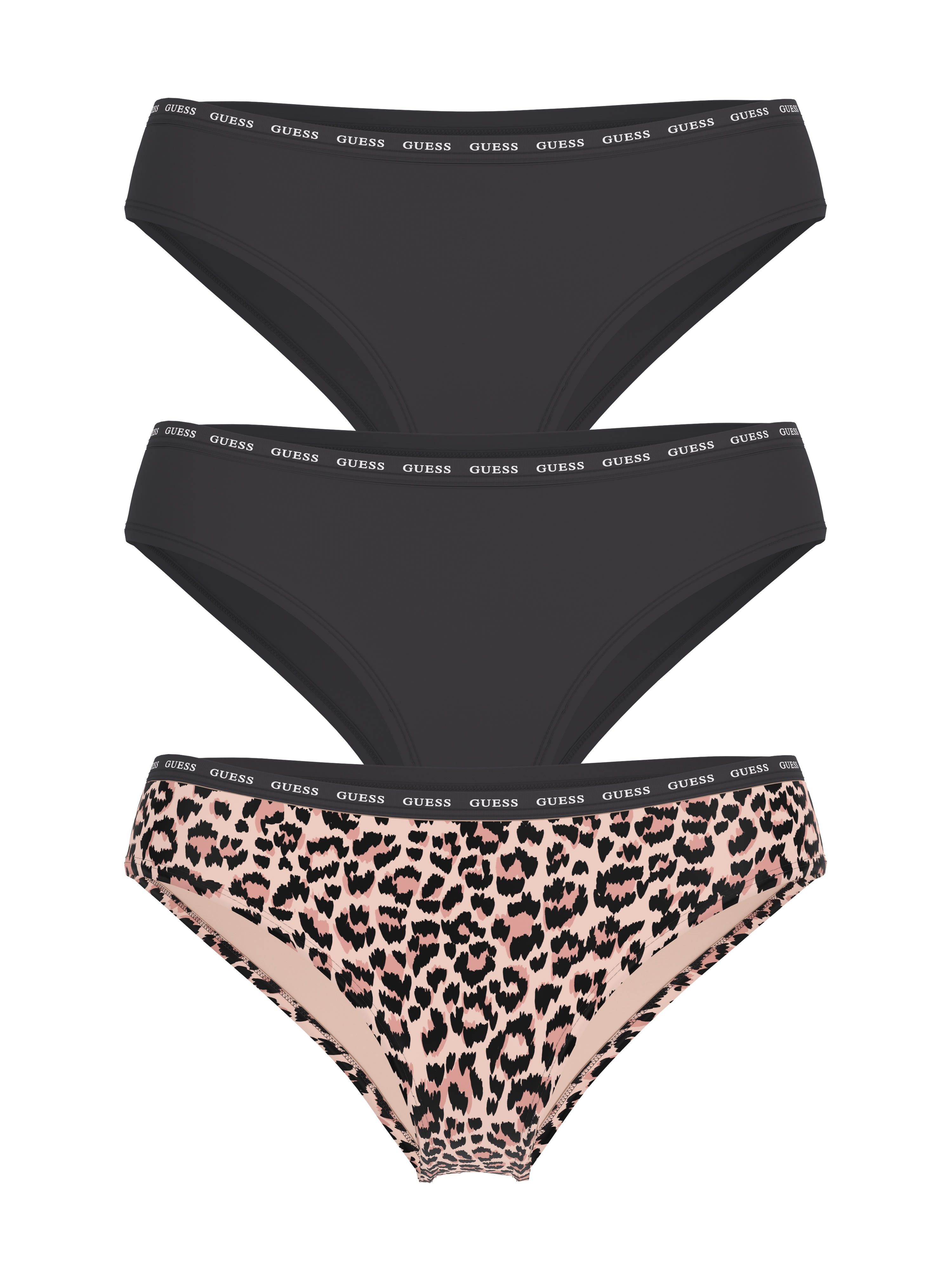 Guess Slip 3 PACK PRINTED BASIC BRIEF (Packung, 3-St) mit schmalem Logobund