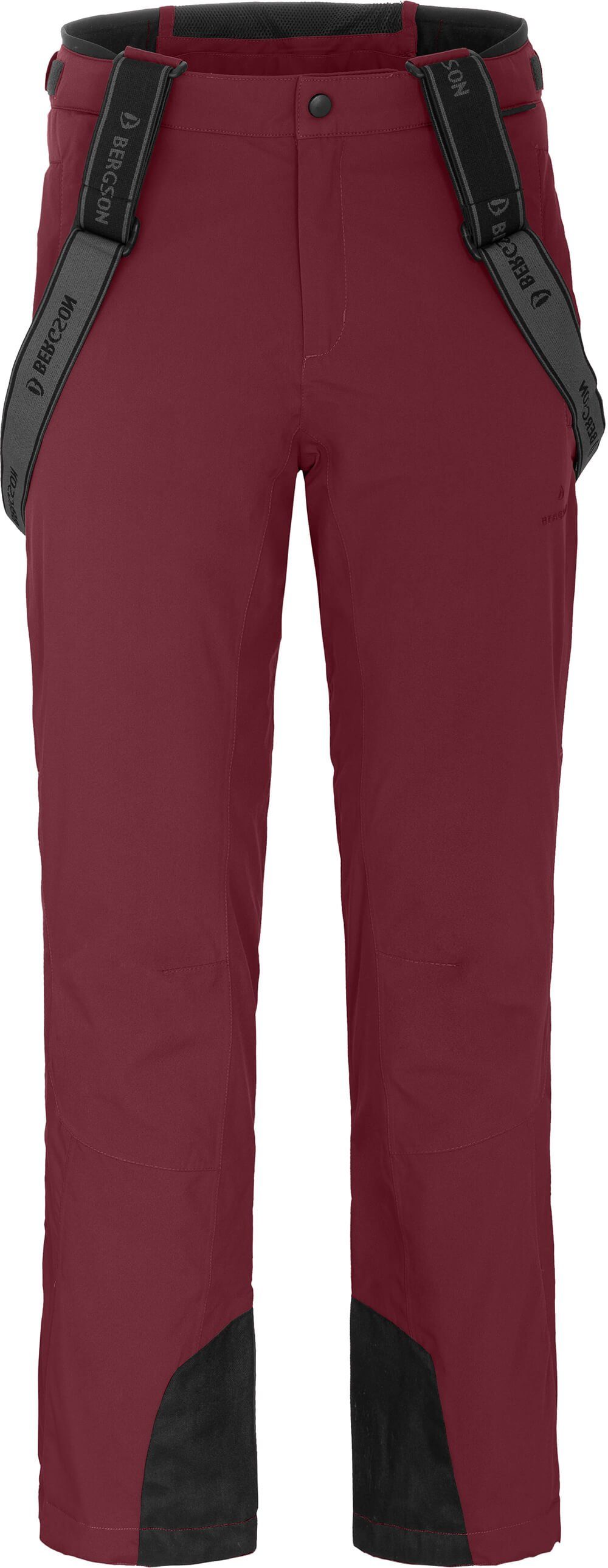 Bergson Skihose FLEX light Herren Skihose, unwattiert, 20000mm Wassersäule, Kurzgrößen, rot/braun