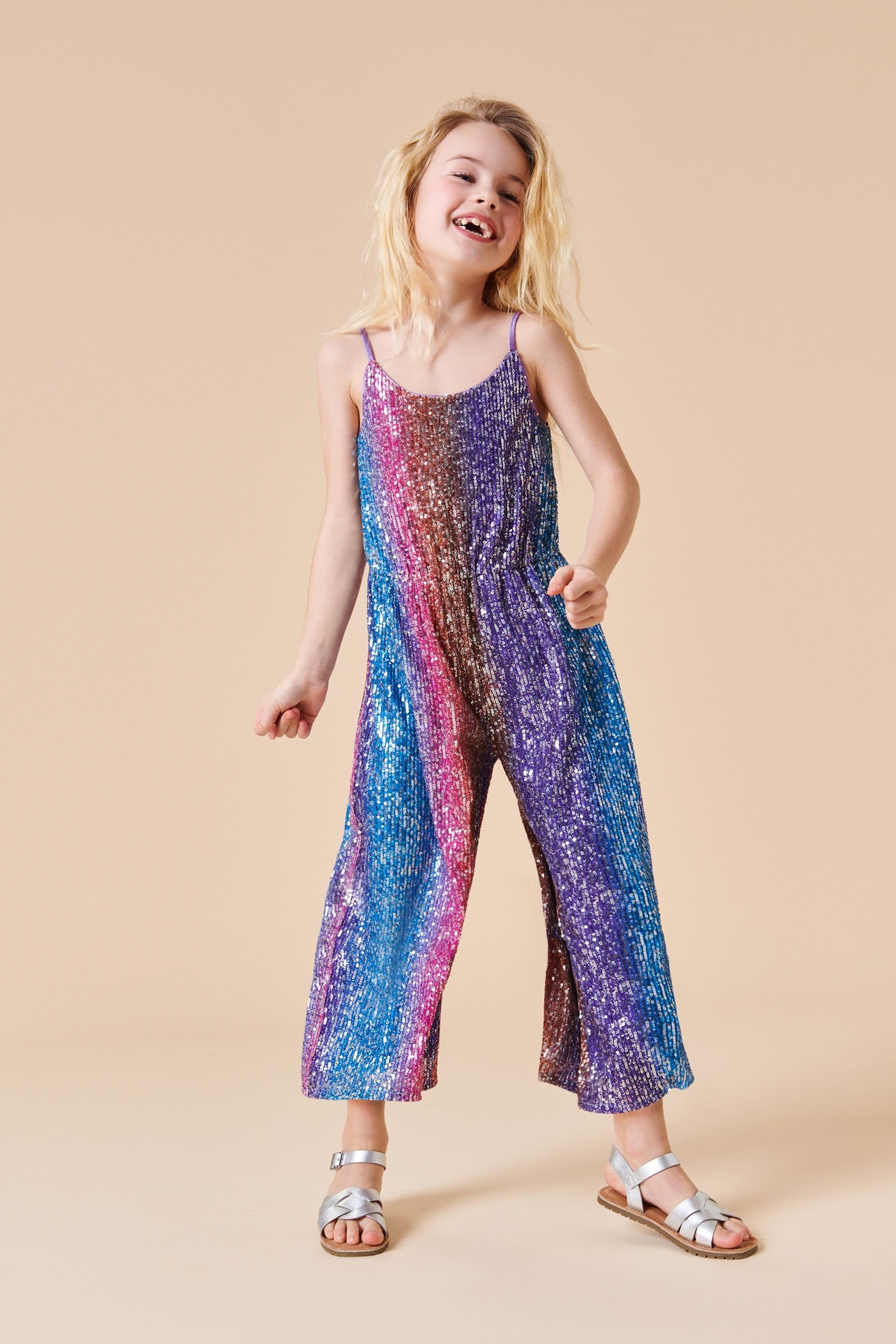 Next Jumpsuit Pailletten-Jumpsuit (1-tlg) Bright Rainbow