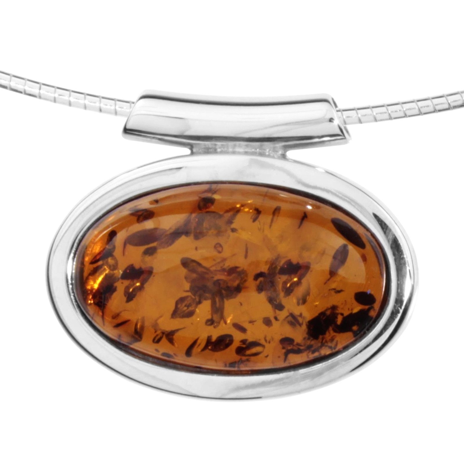 Halsreif Ostsee-Schmuck Halsreif mit Anhänger Birte 21 mm