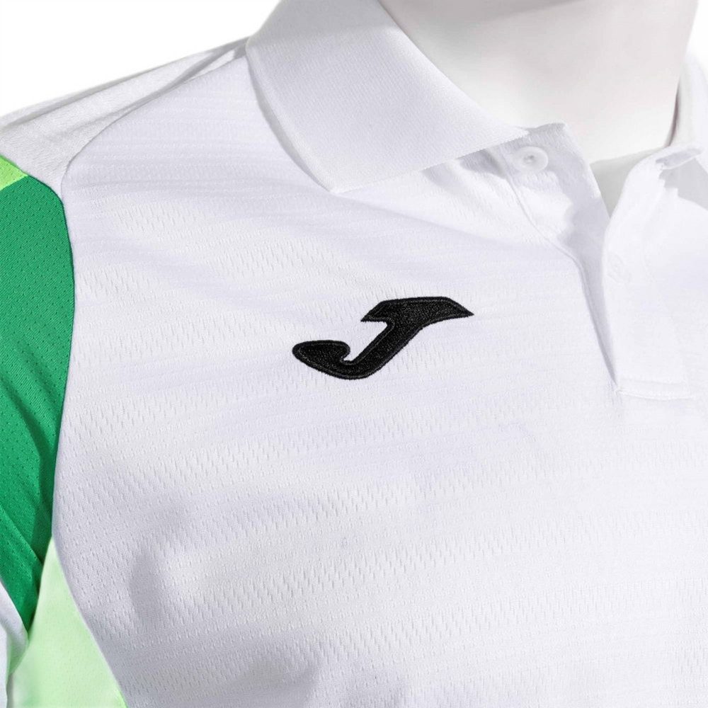 Joma Poloshirt Corta Montreal weiss/neongrün Herren