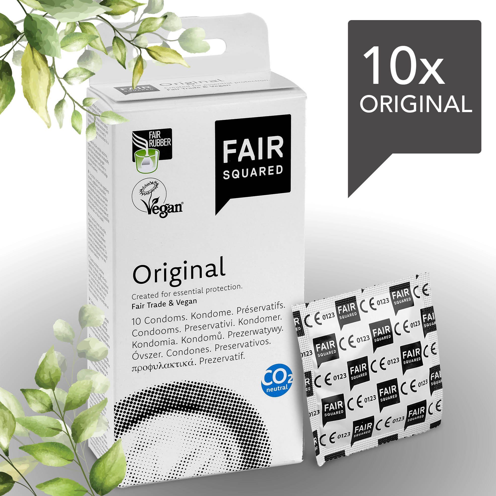 Fair Squared Kondome FAIR SQUARED fair Naturkautschuk aus gefühlsecht Kondom gehandeltem – mm condoms Kondome Vegane Original – 54 hauchzart Kondome