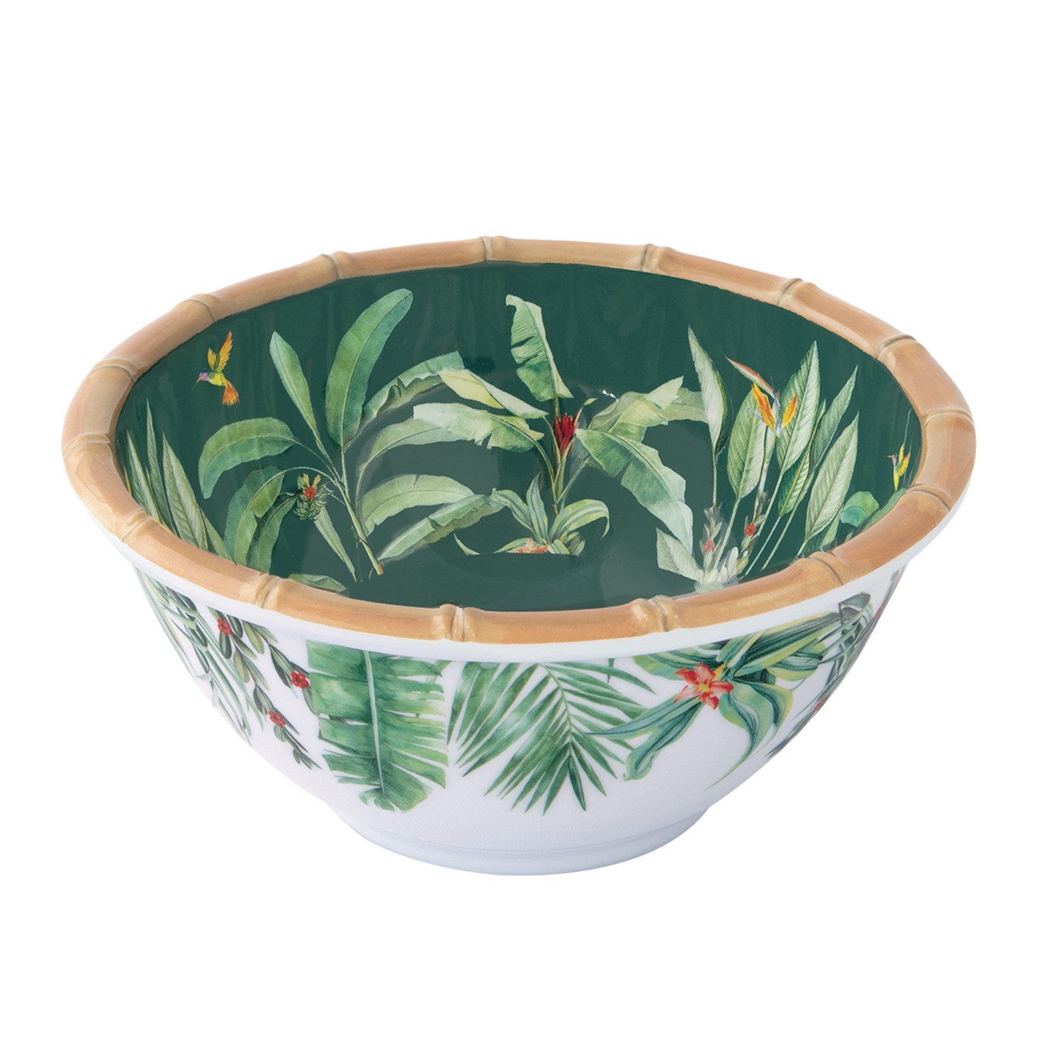 EasyLife Müslischale Zanzibar, Melamin, Spülmaschinengeeignet, Mehrfarbig, Motiv: Dschungel