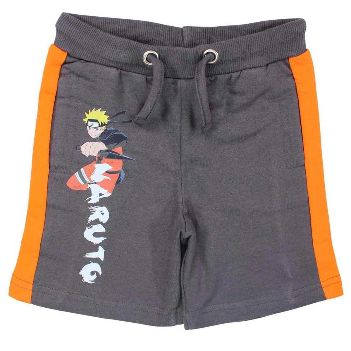 152 Kinder 110 Shorts 100% bis Shorts Gr. Grau Shippuden Naruto Baumwolle Jungen Naruto