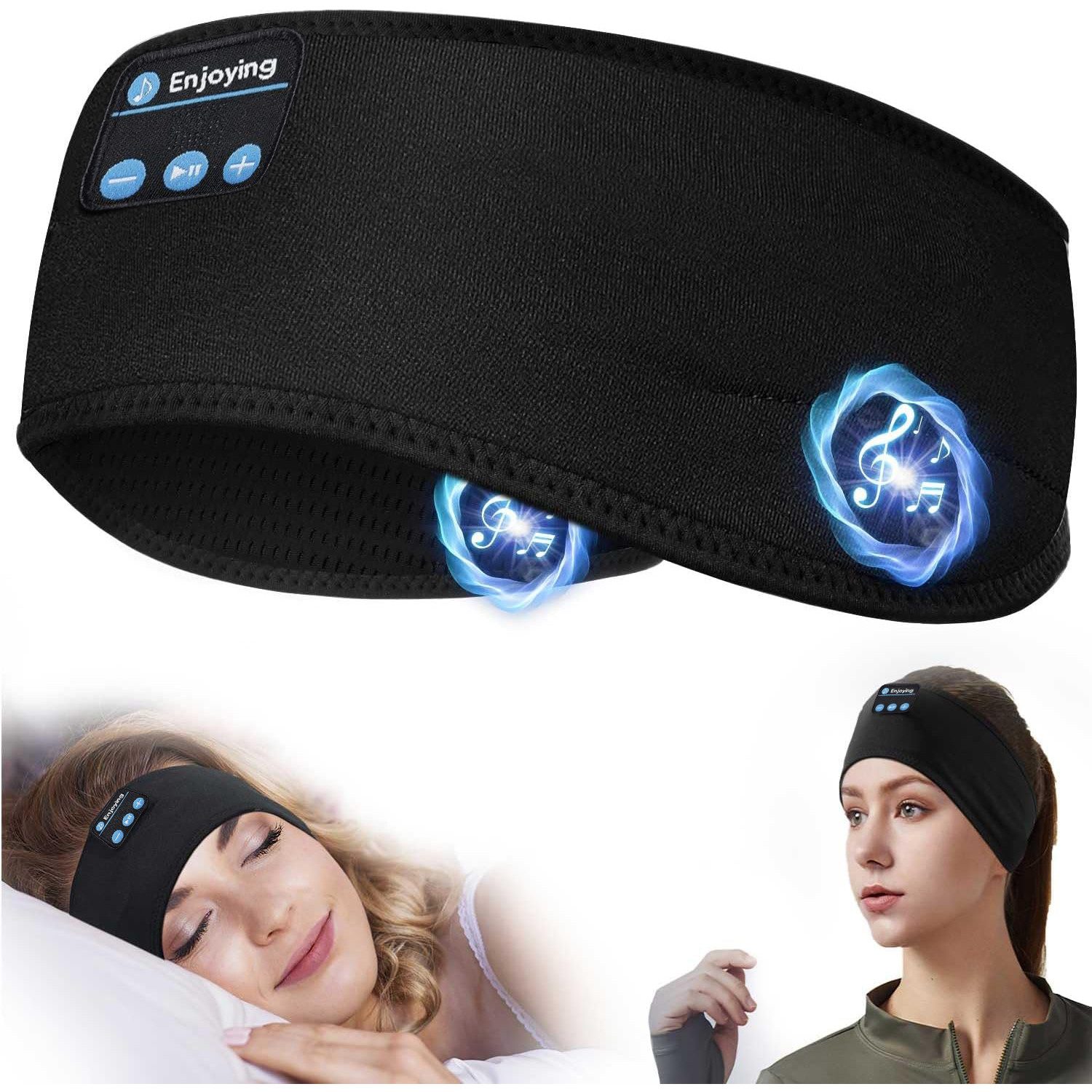 Cbei Schlafmaske 100% Blackout-Effekt 3D Augenmaske mit Bluetooth-Musik, ine atmungsaktive, mit ergonomischem Design Schlafmaske Einstellbare