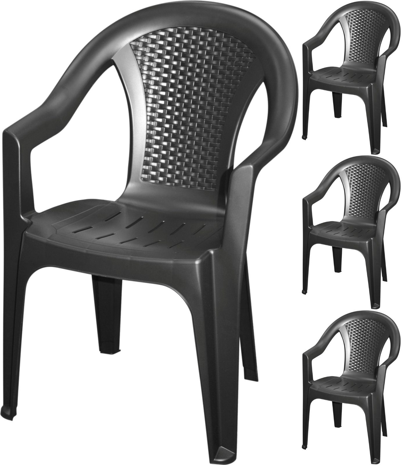 Progarden Gartenstuhl Stapelstuhl Balkonstuhl Bistrostuhl Kunststoff günstig online kaufen