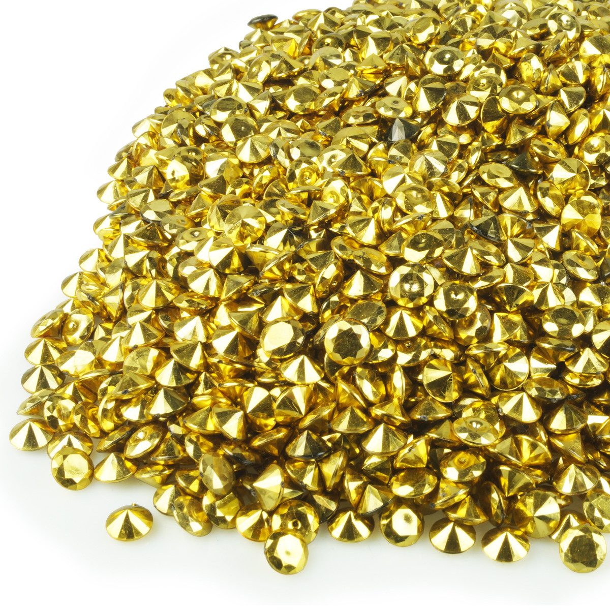 Goodymax Streudeko Goodymax® 2200 Stück / 500 g Deko-Diamanten Gold 10x6 mm, Diamonds Diamanten Ziersteine Dekosteine Edelsteine