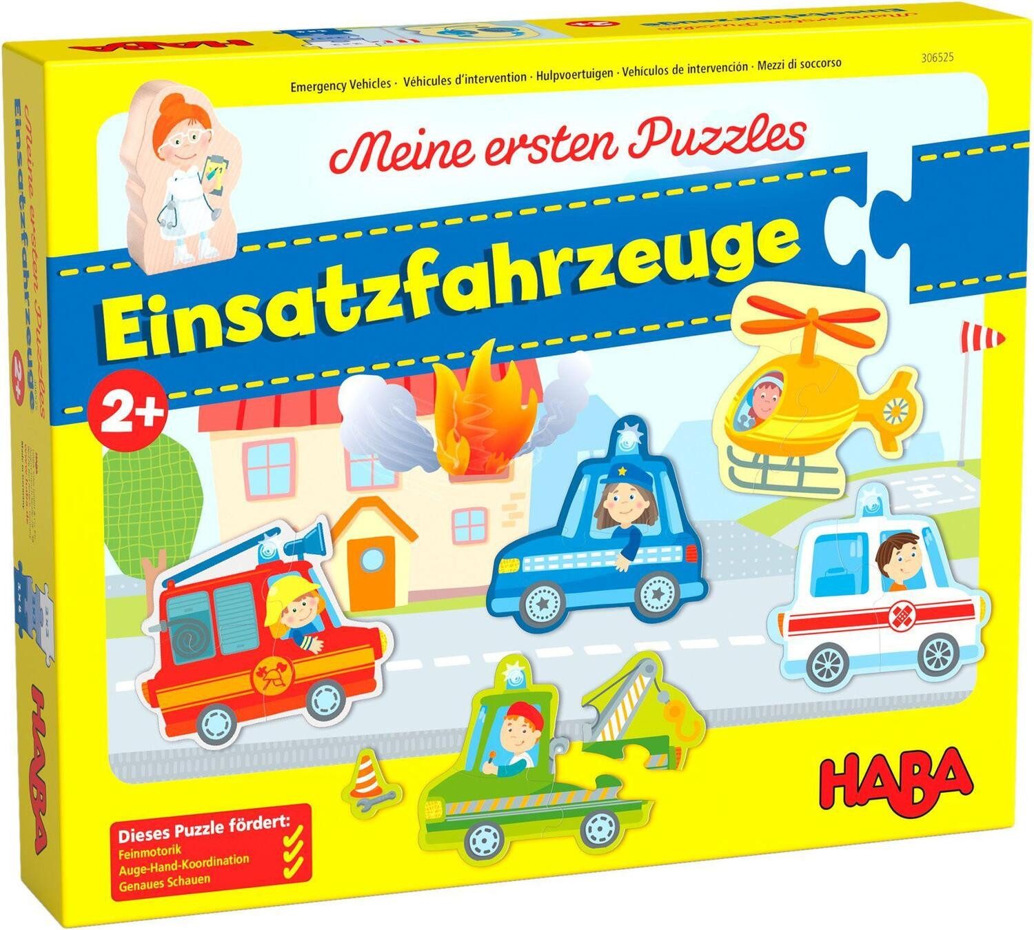 Haba Puzzle Meine ersten Puzzles - Einsatzfahrzeuge, Puzzleteile