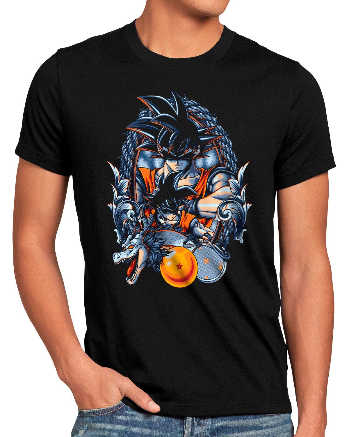 style3 Print-Shirt Herren T-Shirt Super Warrior super dragonball z gt songoku breakers the kakarot