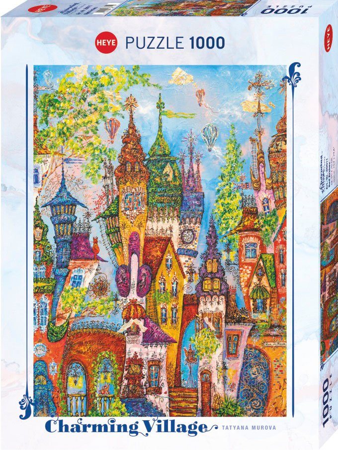 Red in Puzzleteile, HEYE 1000 Puzzle Made Germany Arches,
