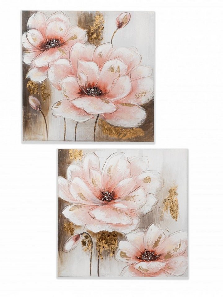 formano Leinwandbild, Blume, Rosa B:60cm H:60cm Holz