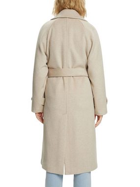 Esprit Collection Wollmantel Doppelreihiger Mantel aus Wolle und Kaschmir