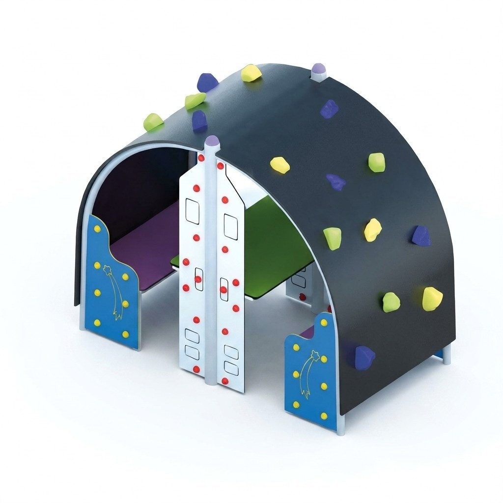 Xlmoebel Spielhaus Bunter Spielpark aus robustem Material für kreative Entfaltung, Hergestellt in Europa