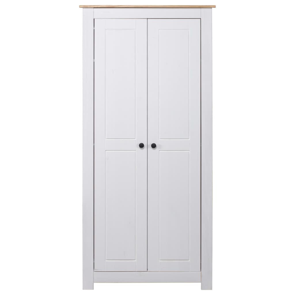 furnicato Kleiderschrank Weiß 80x50x171,5 cm Kiefer Massiv Panama Serie (1- günstig online kaufen