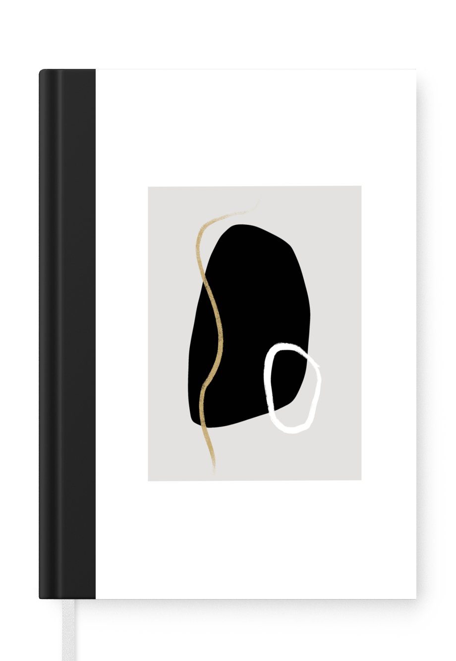 MuchoWow Notizbuch Minimalismus - Abstrakt - Design, Journal, Merkzettel, Tagebuch, Notizheft, A5, 98 Seiten, Haushaltsbuch