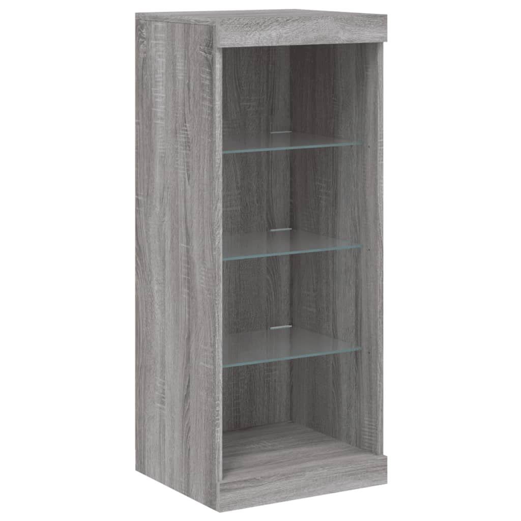 vidaXL Sideboard Sideboard mit LED-Leuchten Grau günstig online kaufen
