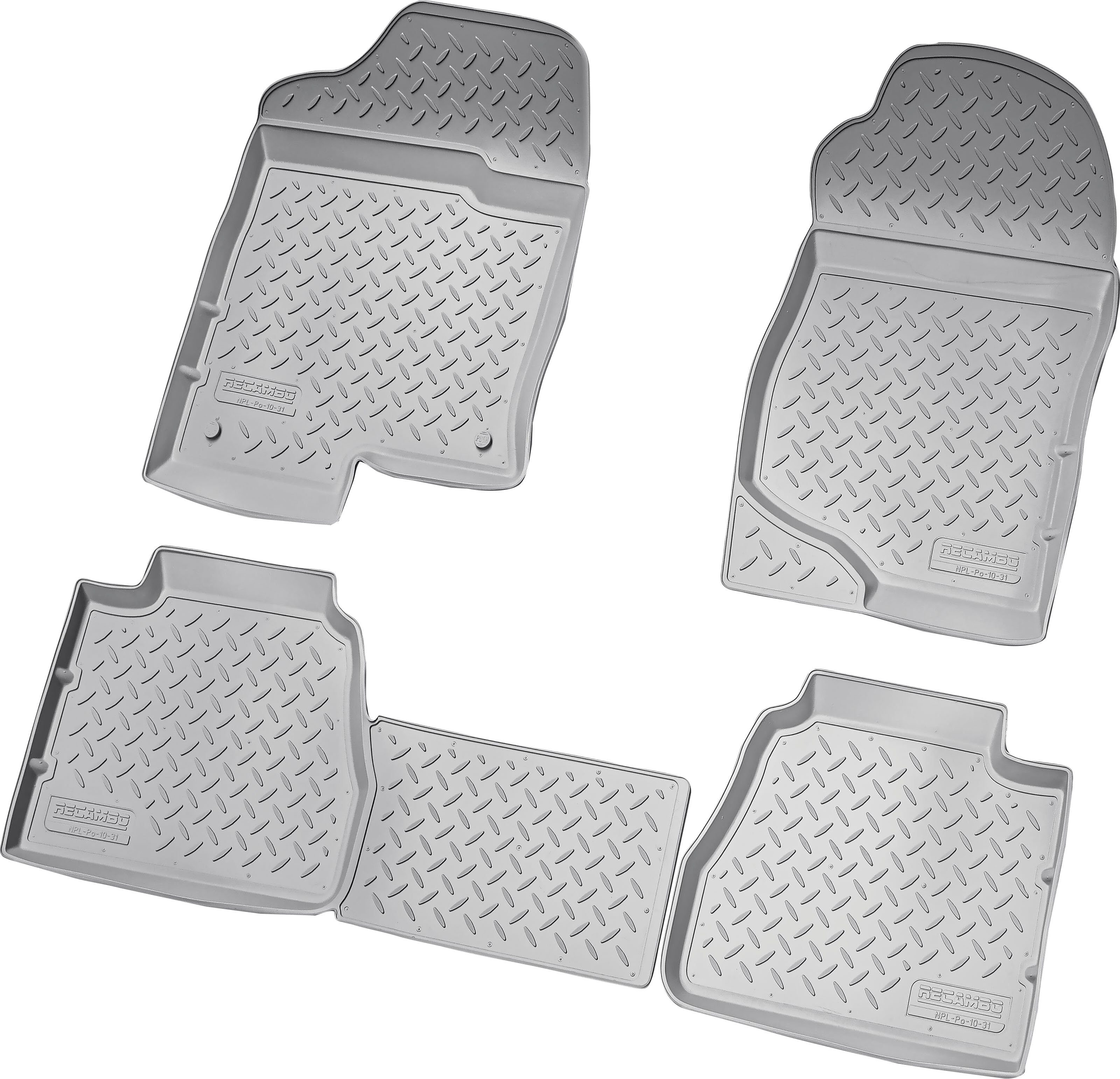 RECAMBO Passform-Fußmatten CustomComforts (4 St), für CHEVROLET Suburban,  2007 - 2014, perfekte Passform, Pflegeleicht, strapazierfähig, reißfest und  geruchsneutral