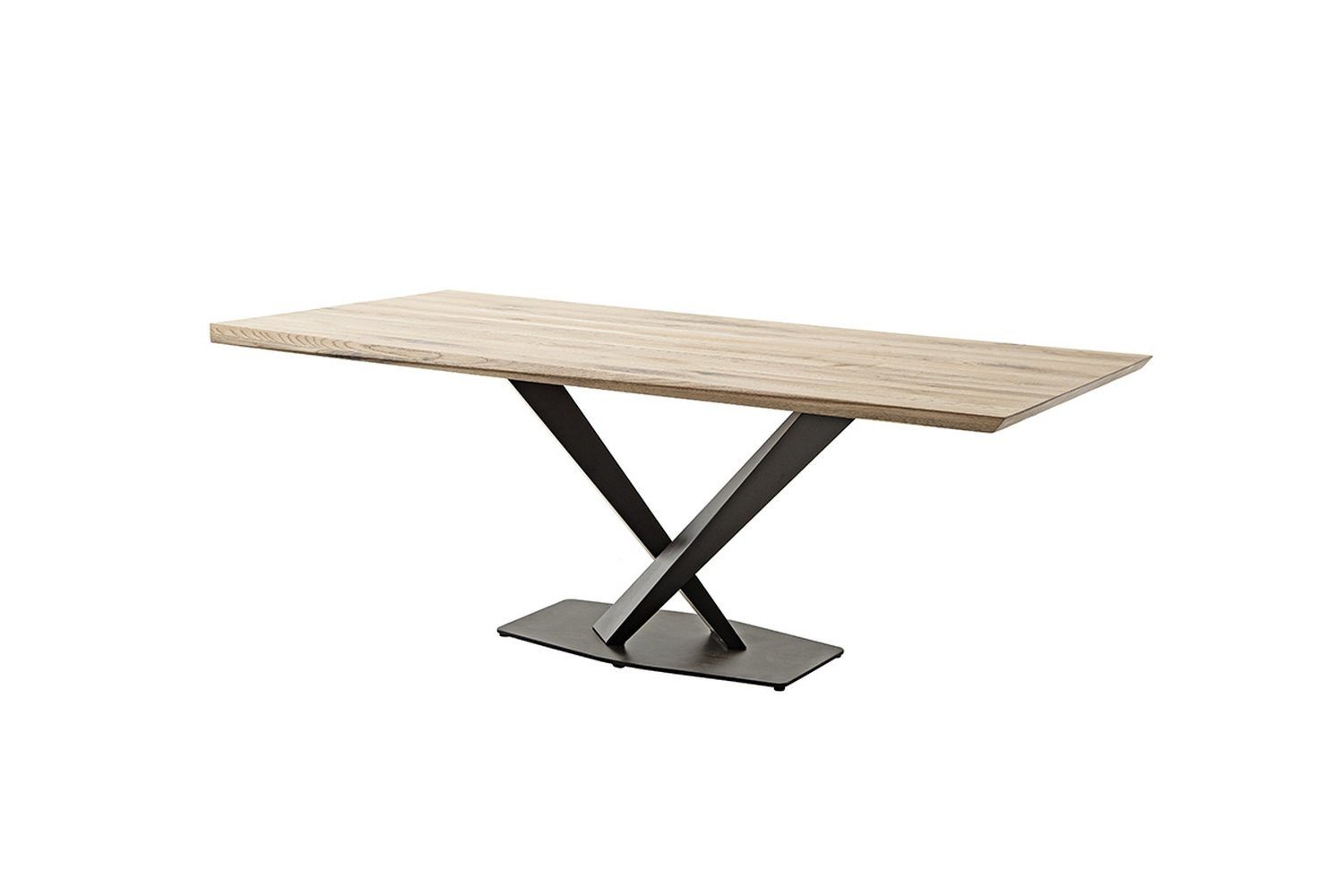 MCA living Baumkantentisch in naturfarben/ schwarz - 160x74x90 (BxHxT)