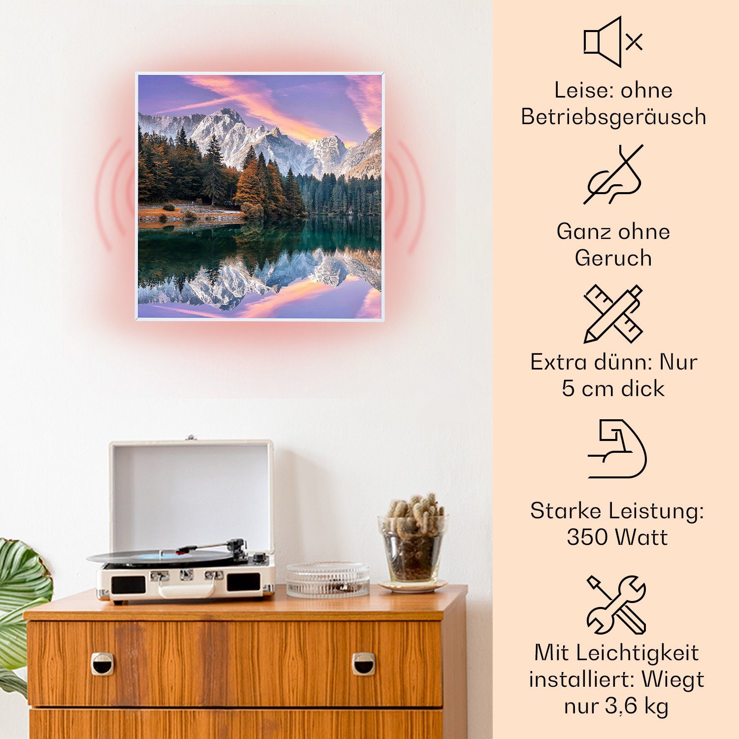 Klarstein Heizkörper Wonderwall Air Art Smart 350W, elektrische Infrarothei günstig online kaufen