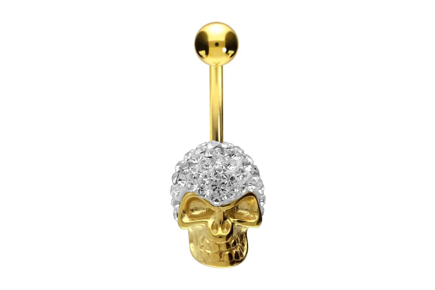 PIERCINGLINE Bauchnabelpiercing Chirurgenstahl Bananabell TOTENKOPF (Banana günstig online kaufen