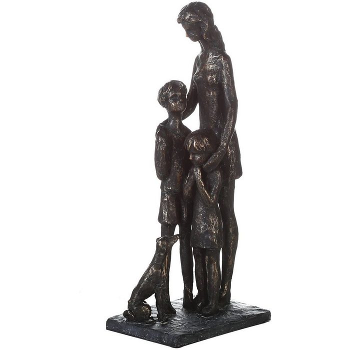 Casablanca by Gilde Dekofigur Skulptur Familie bronzefarben (1 St) Dekoobjekt Höhe 31 cm mit Spruchanhänger Wohnzimmer