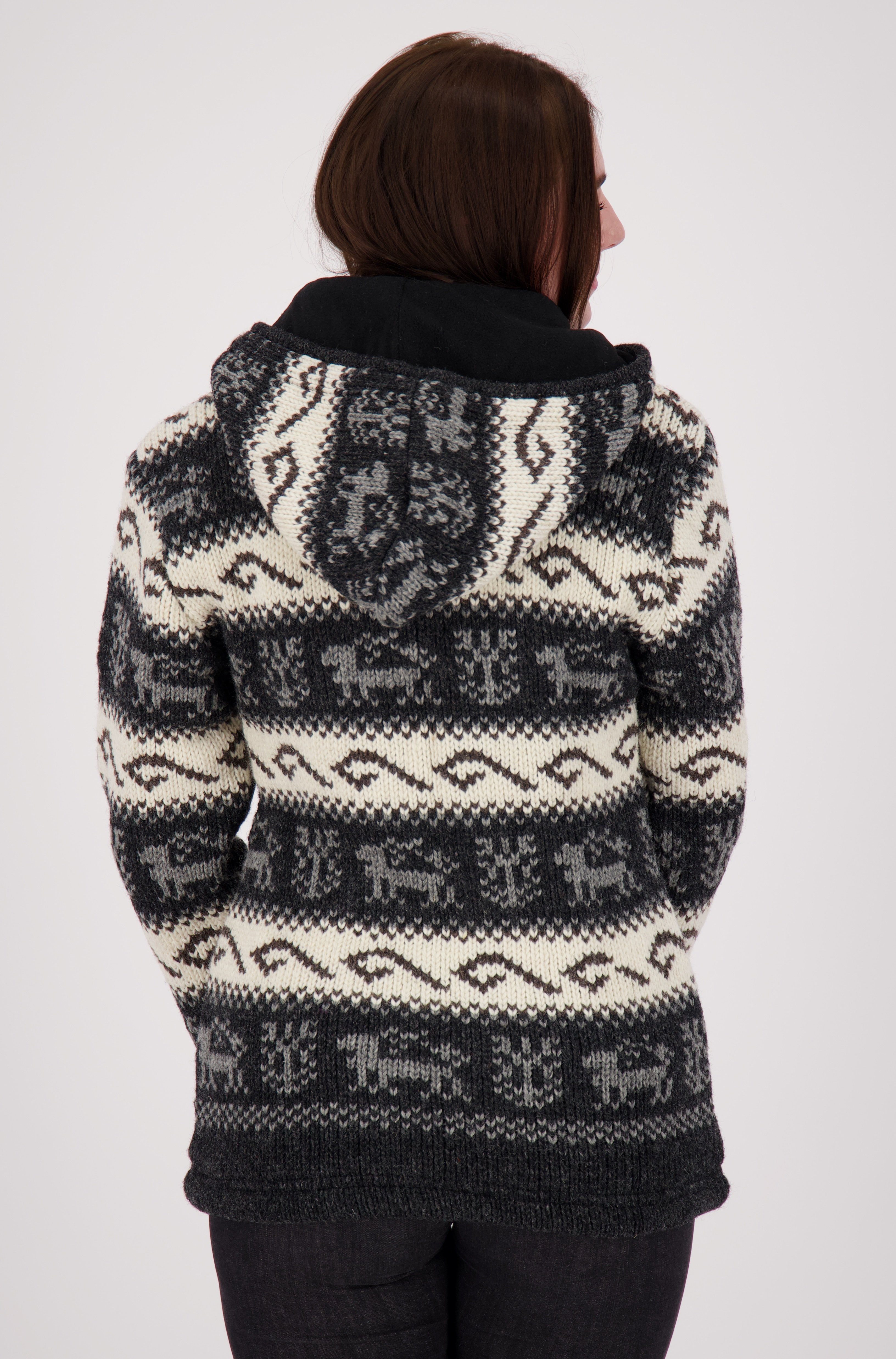 DEPROC Active Wolljacke ANNAPURNA CS Strickjacke & Wollfleecejacke Handmade in Nepal