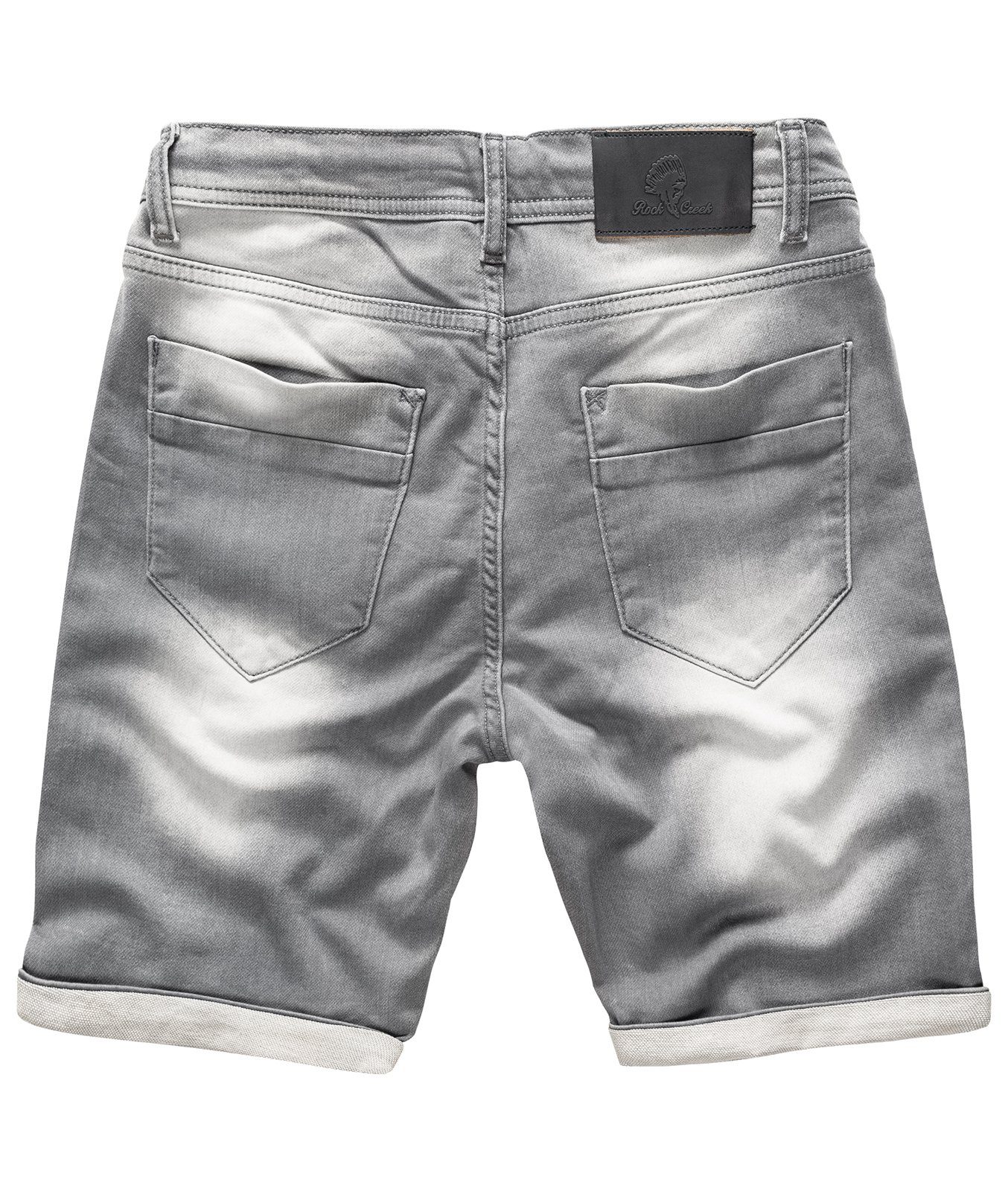 Shorts Rock Jeansshorts Shorts Jeans Creek Herren Sweat RC-2200 LIGHTGREY