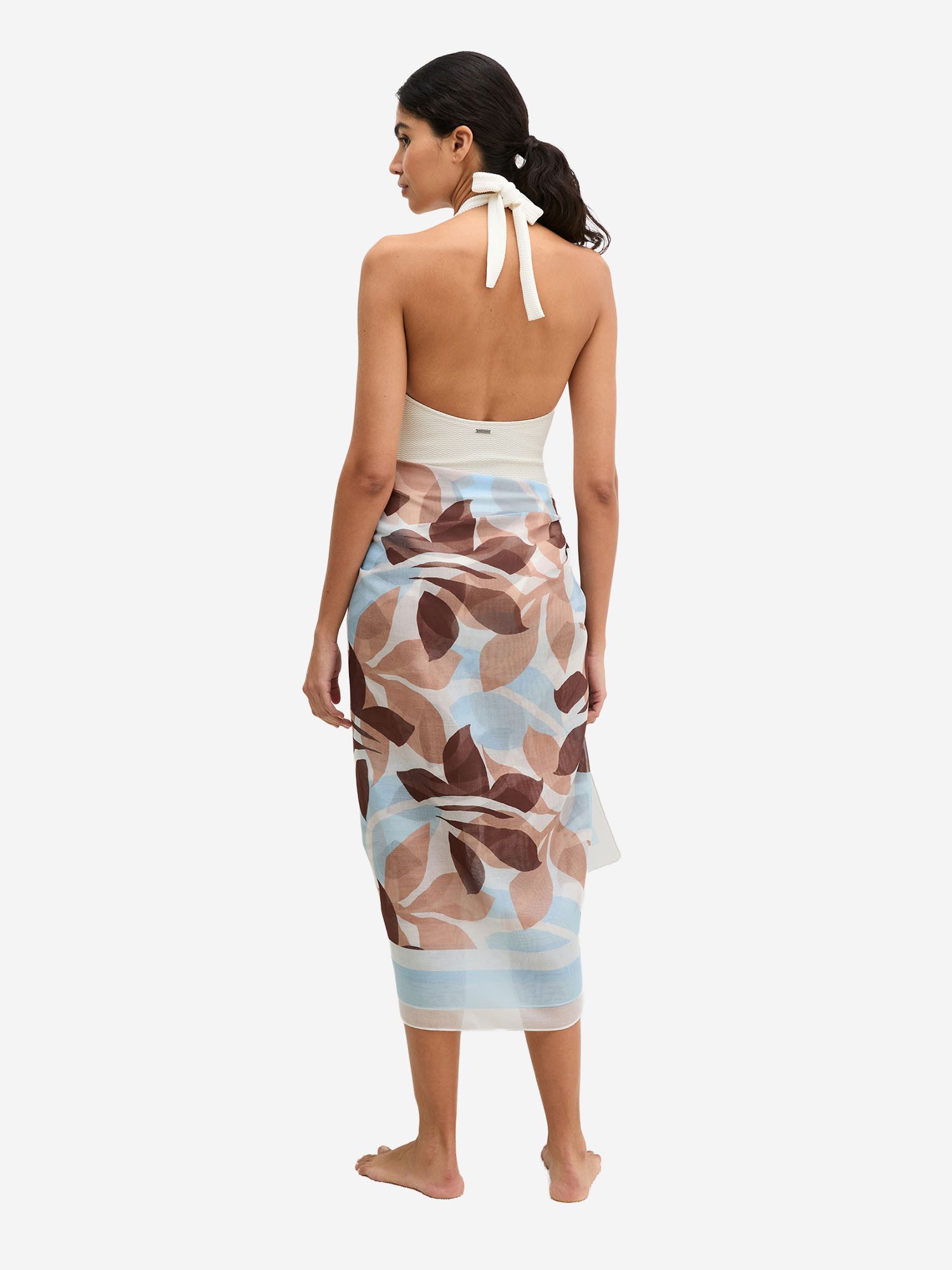 Marc O'Polo Pareo Abstract Flower, Sarong, Strandtuch Wickel, Strand Pareo