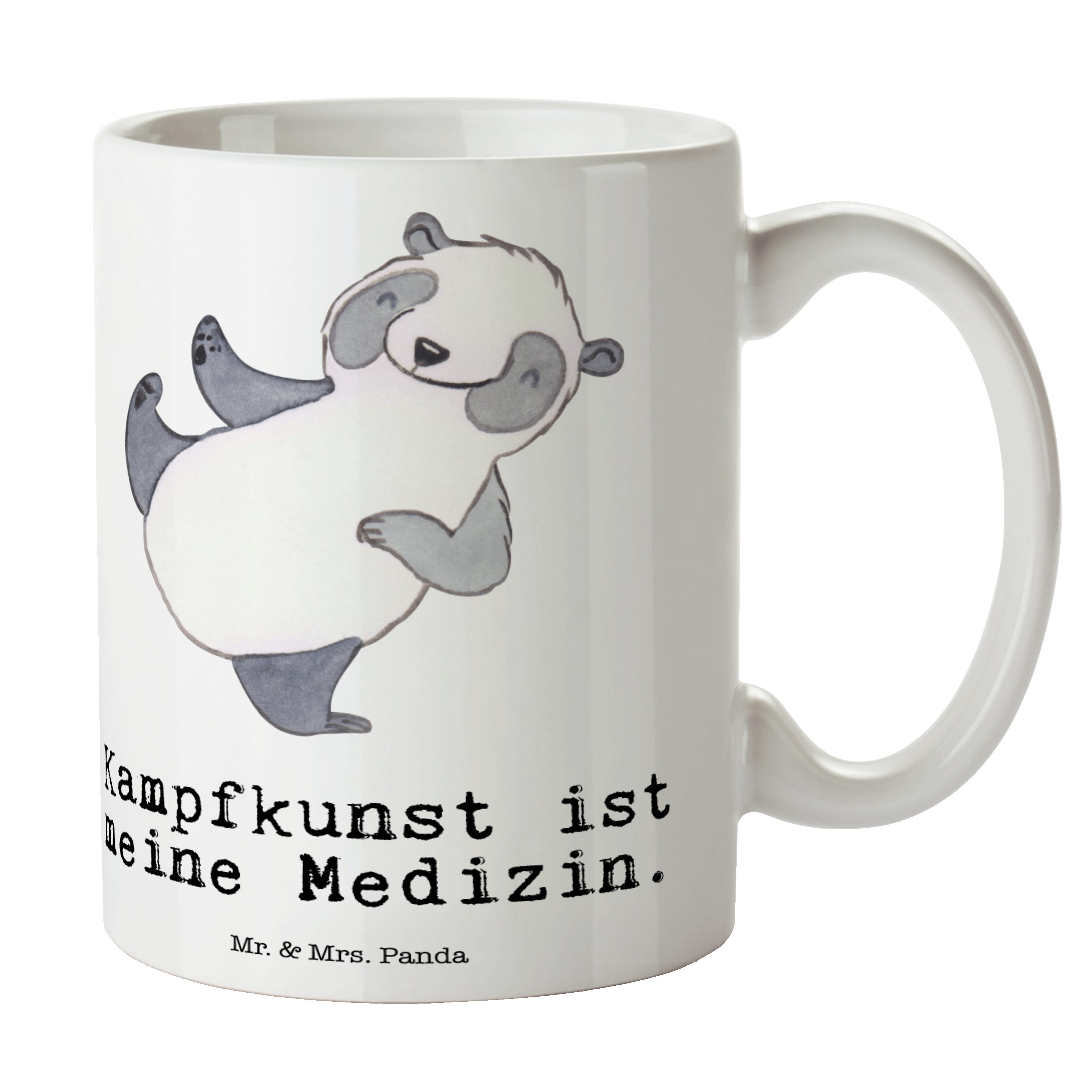 & Medizin Porzellantasse, Mr. Panda Weiß Tasse Geschenk, - Selbstver, Kampfkunst Panda - Keramik Mrs.