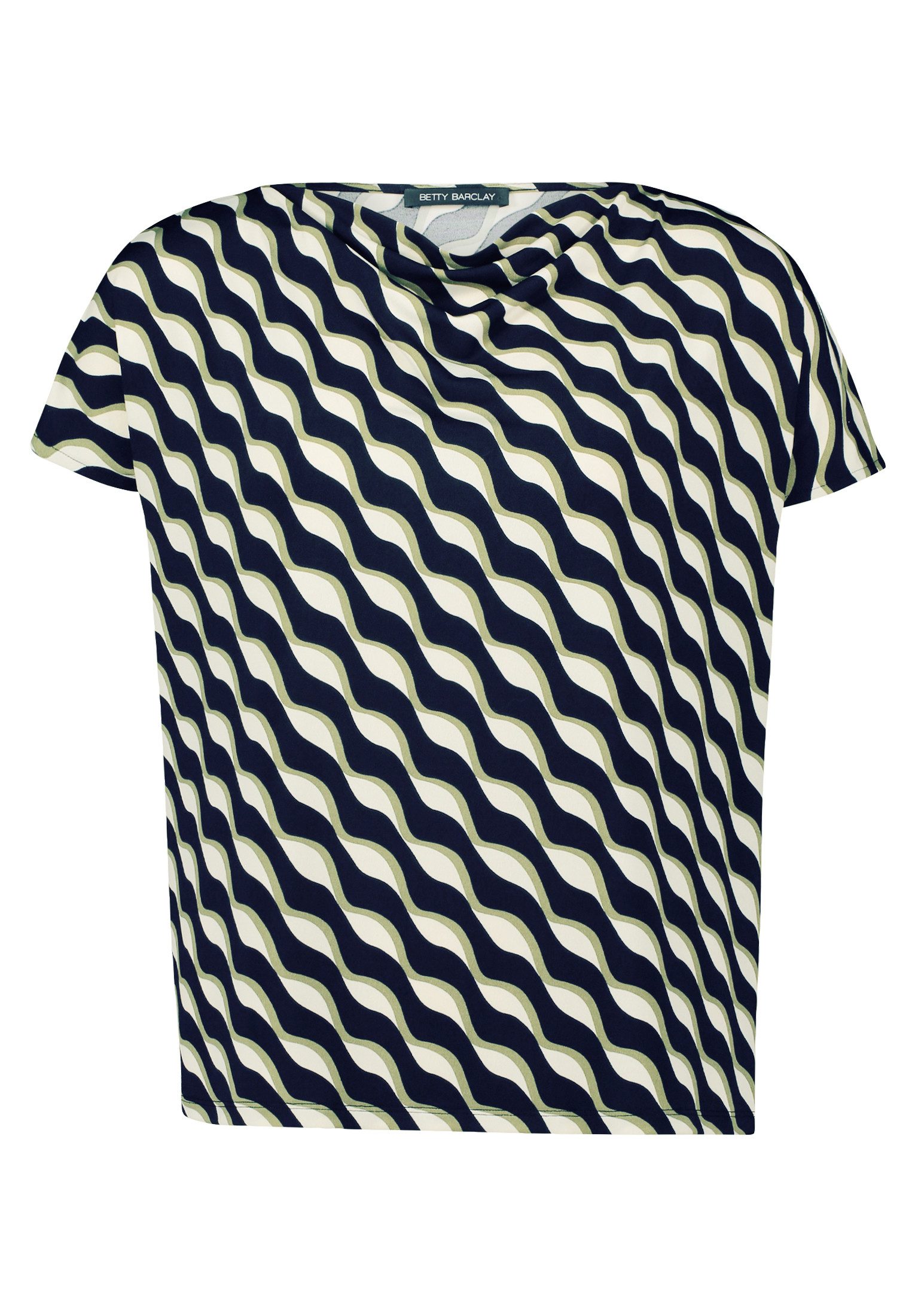 Betty Barclay Kurzarmshirt Damen mit Wasserfallausschnitt (1-tlg) günstig online kaufen