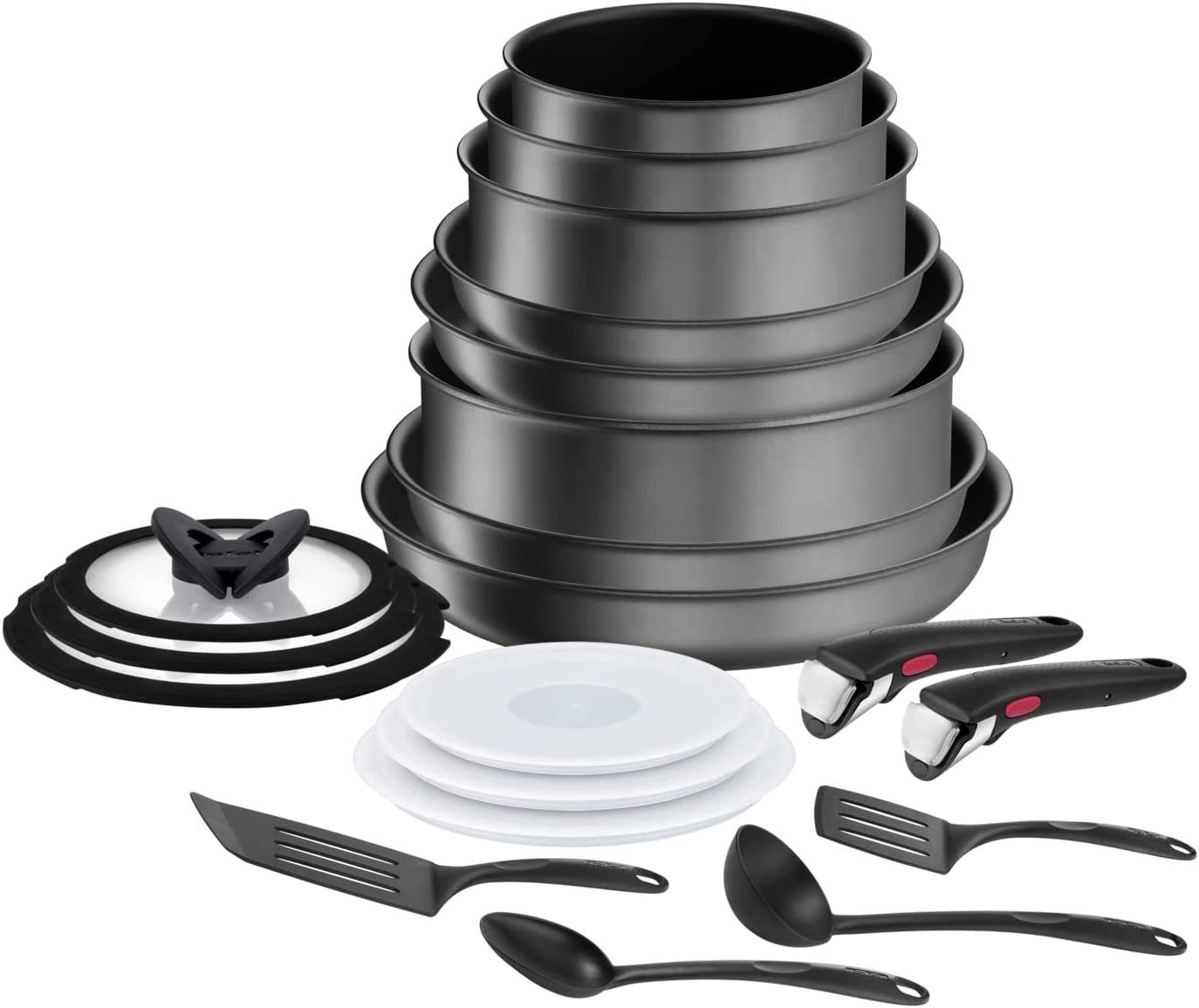 Tefal Kochtopf Set mit 20 Teilen Ingenio Daily Chef On L7619402, (20-tlg)