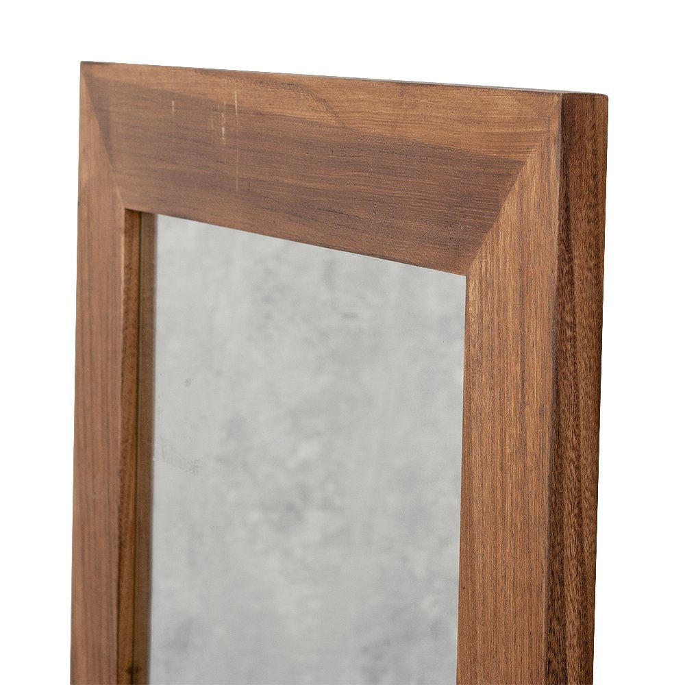 Spiegel LINDA 70x50cm Flamed Wood Blauglockenbaum-Holz massiv Wandspiegel 