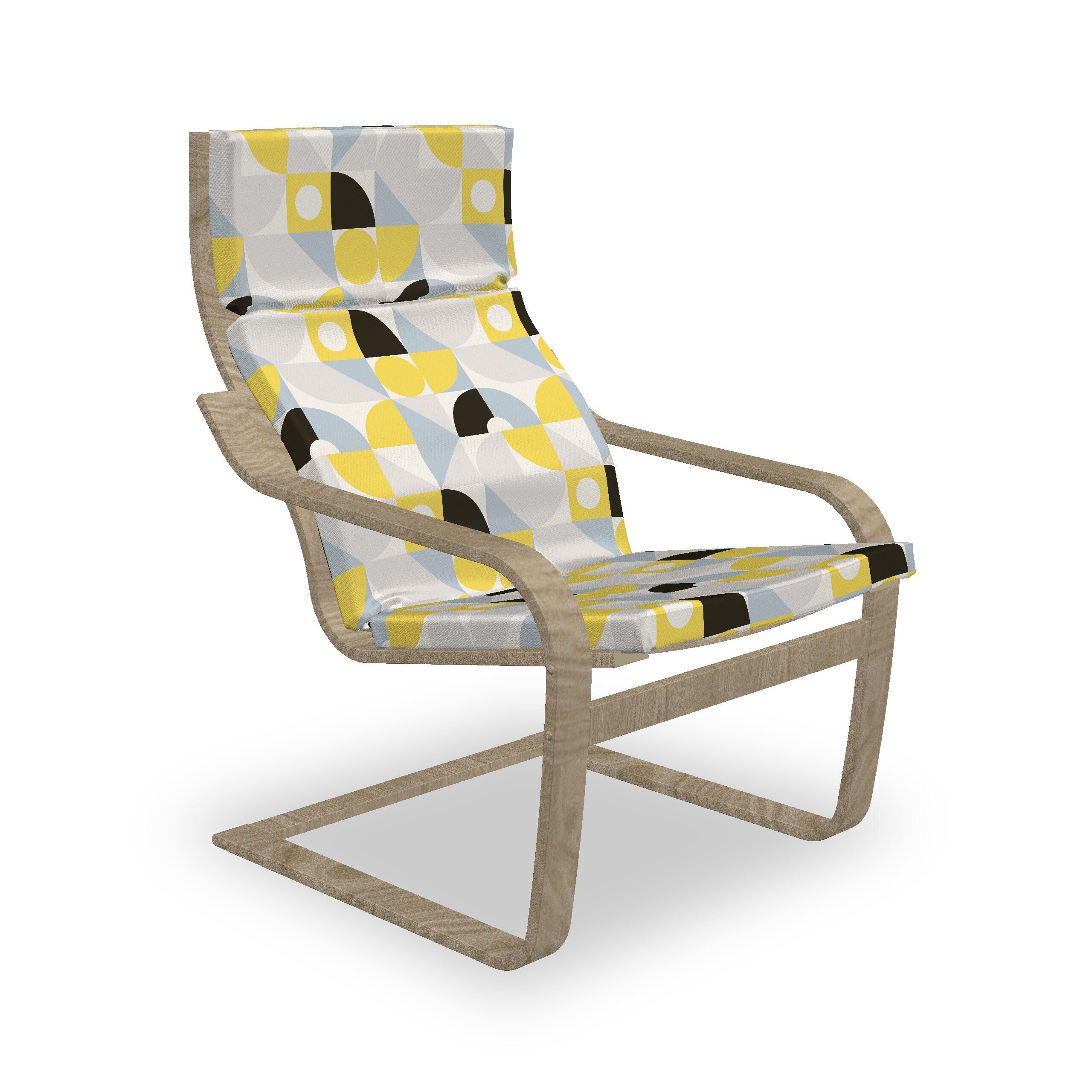 Hakenschlaufe Abstrakt und geometrische Symbole mit Abakuhaus mit Sitzkissen Stuhlkissen Stuhlkissen Einfache Reißverschluss,