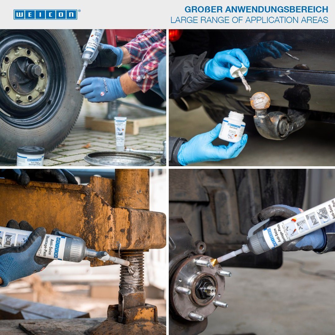 WEICON Montagepaste Anti-Seize Montagepaste, Schmier- und Trennmittelpaste, 10 g, hochtemperaturbeständig, außergewöhnlich gute Trennwirkung