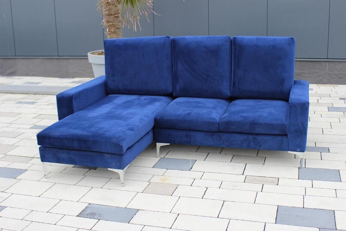 Ecksofa Ecksofa Blau Couch Sofa Polster Design JVmoebel Sofort Textil L-Form