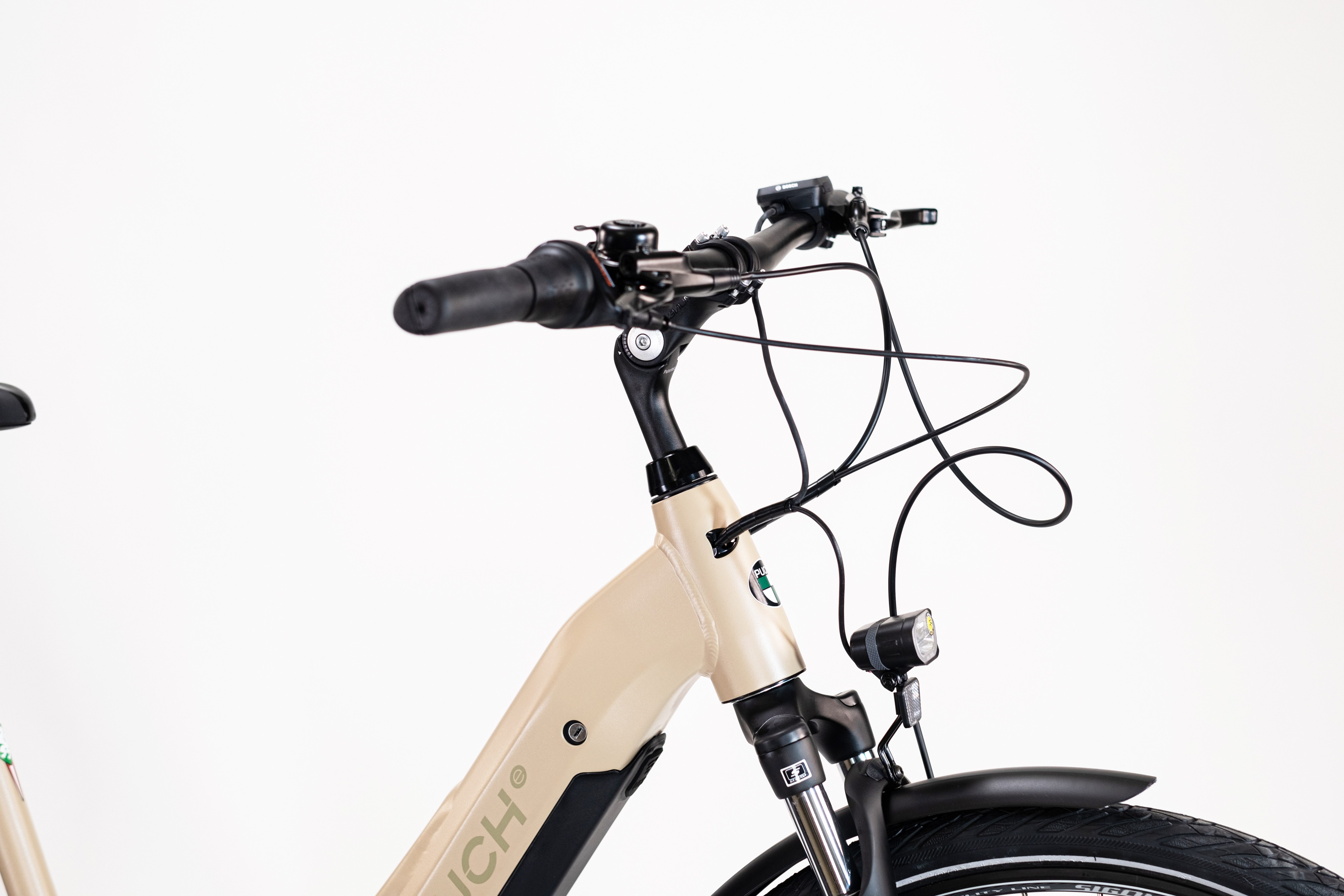 PUCH E-Bike Trekkingrad PUCH C5.3 NEXUS / BOSCH 500 Wh 28" beige 7-Gänge, 7 Gang Shimano Nexus Schaltwerk, Nabenschaltung, Mittelmotor, 500 Wh, BOSCH PERFORMANCE LINE 36 V/250 W, Mittelmotor
