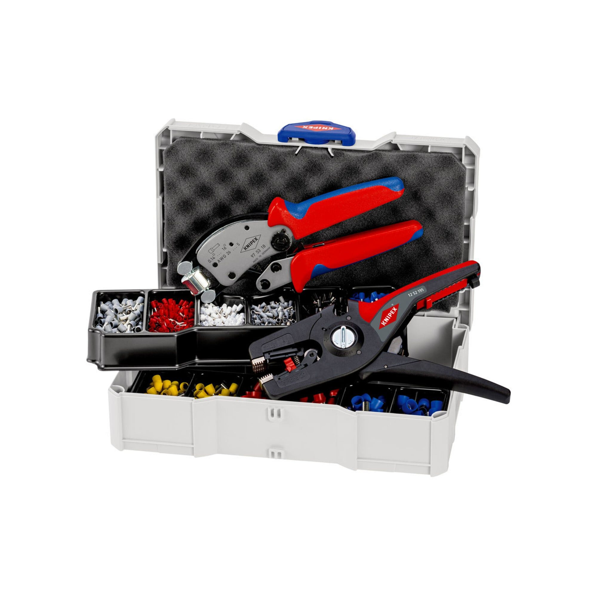 Knipex Crimpzange KNIPEX 97 90 14 Crimp-Sortiment für Aderendhülsen 1 x 97 53 18, 1 x 12