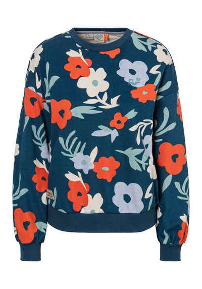 Ragwear Sweatshirt WUSS mit floralem Alloverdruck