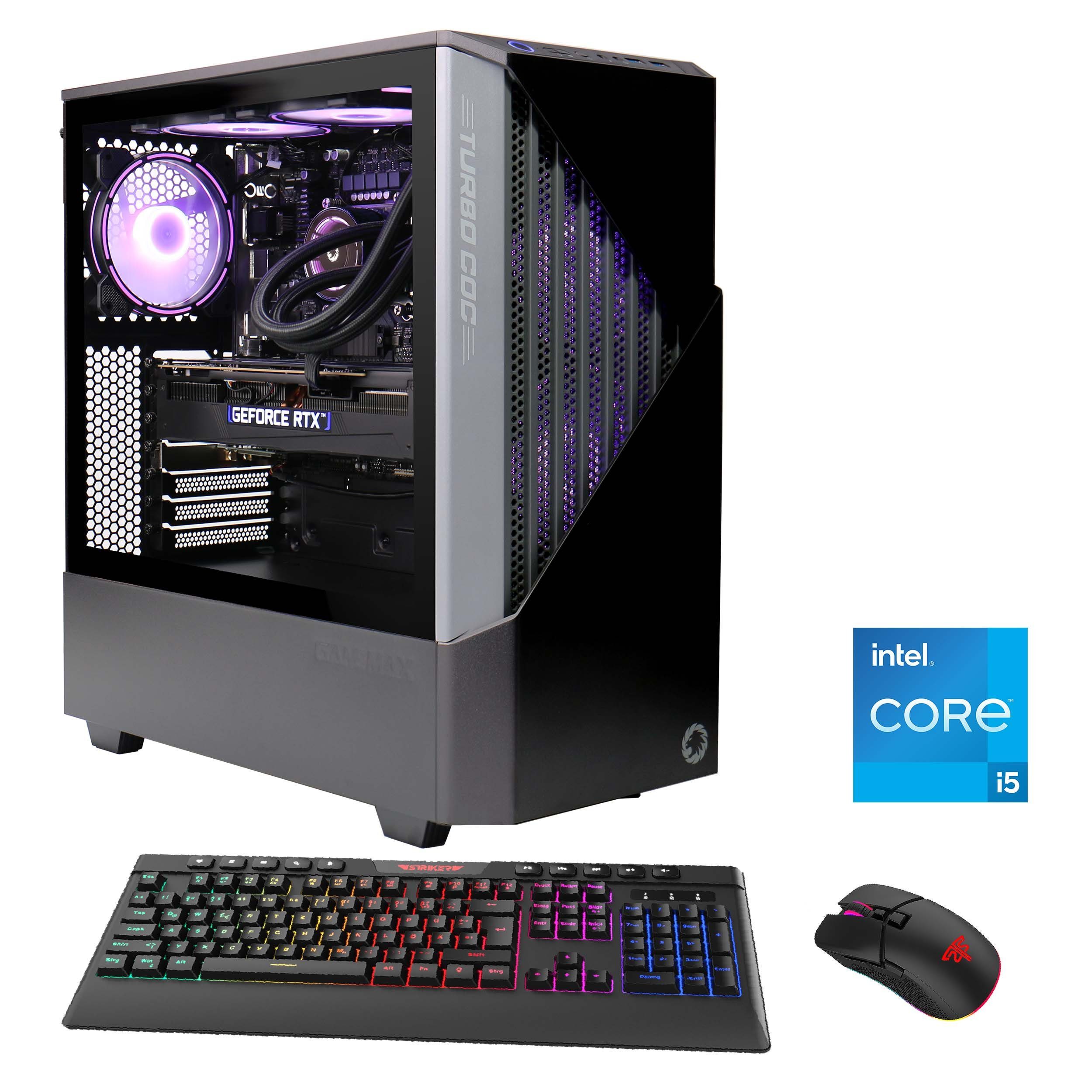 Hyrican GAMEMAX Contac BG 7125 Gaming-PC (Intel® Core i5 13400F, RTX 4060, 16 GB RAM, 1000 GB SSD, Wasserkühlung, DDR5, Windows 11)