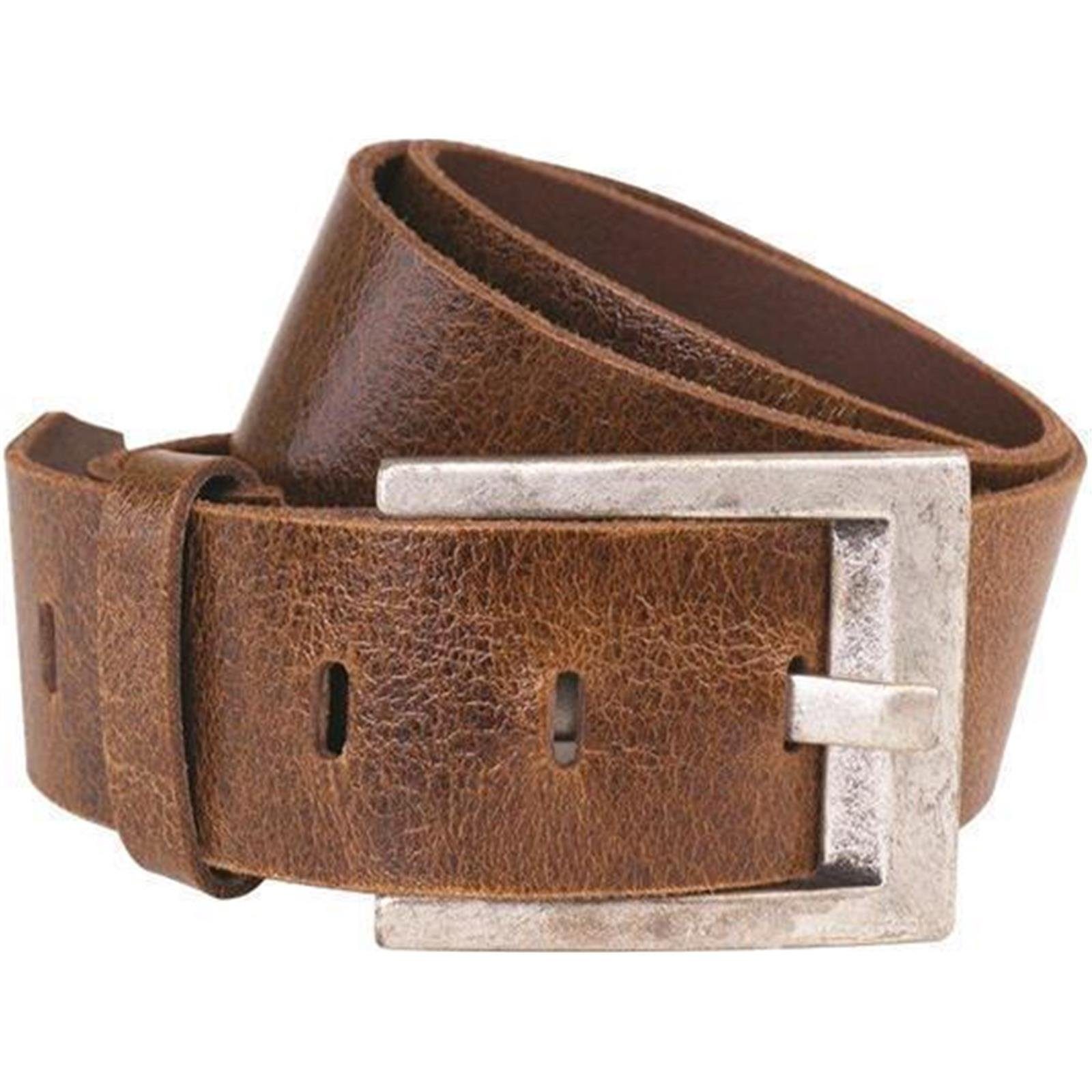 Kübler Koppelgürtel Jeans- "Brillant" braun 40 mm