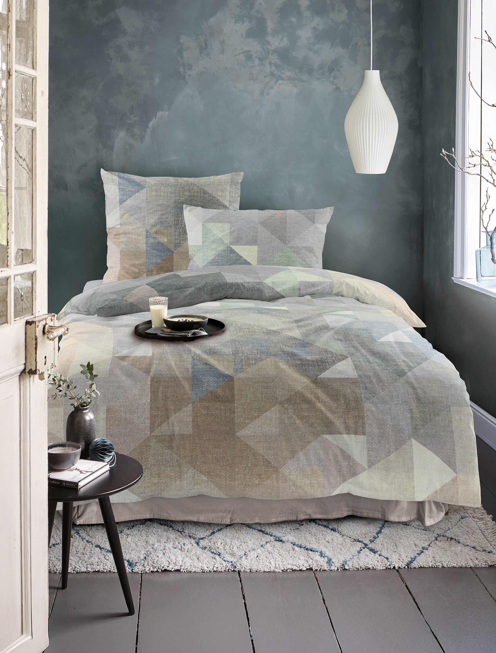 Irisette Bettwäsche Wave 8716, Mako-Satin, 2 teilig, Mako-Satin, anschmiegsam und atmungsaktiv, Ganzjahresqualität