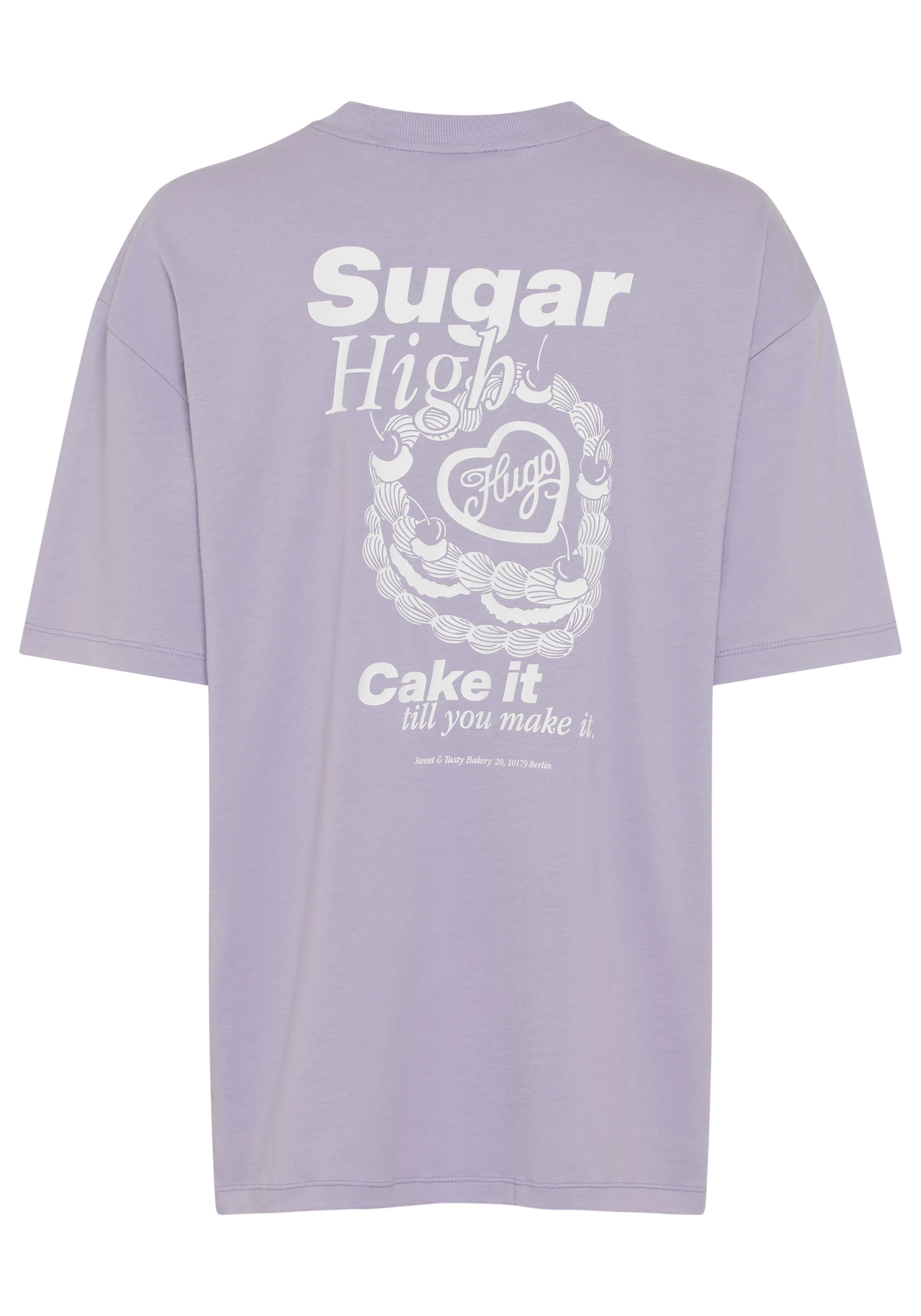 HUGO Blue T-Shirt Oversized Tee mit Print, Rundhals