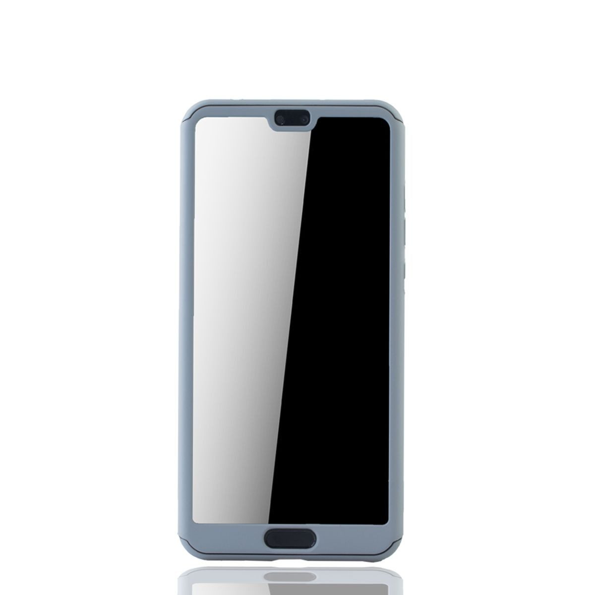 König Design Handyhülle Huawei P20 Pro, Huawei P20 Pro Handyhülle 360 Grad Schutz Full Cover Grau