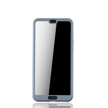 König Design Handyhülle Huawei P20, Huawei P20 Handyhülle 360 Grad Schutz Full Cover Grau