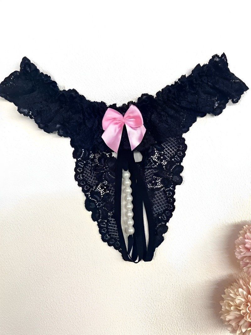 Elegant Love Tanga-Ouvert Damenslip, sexy Unterwäsche, Dessous mit Ouvert Tanga /V-Strings mit offenem Schritt
