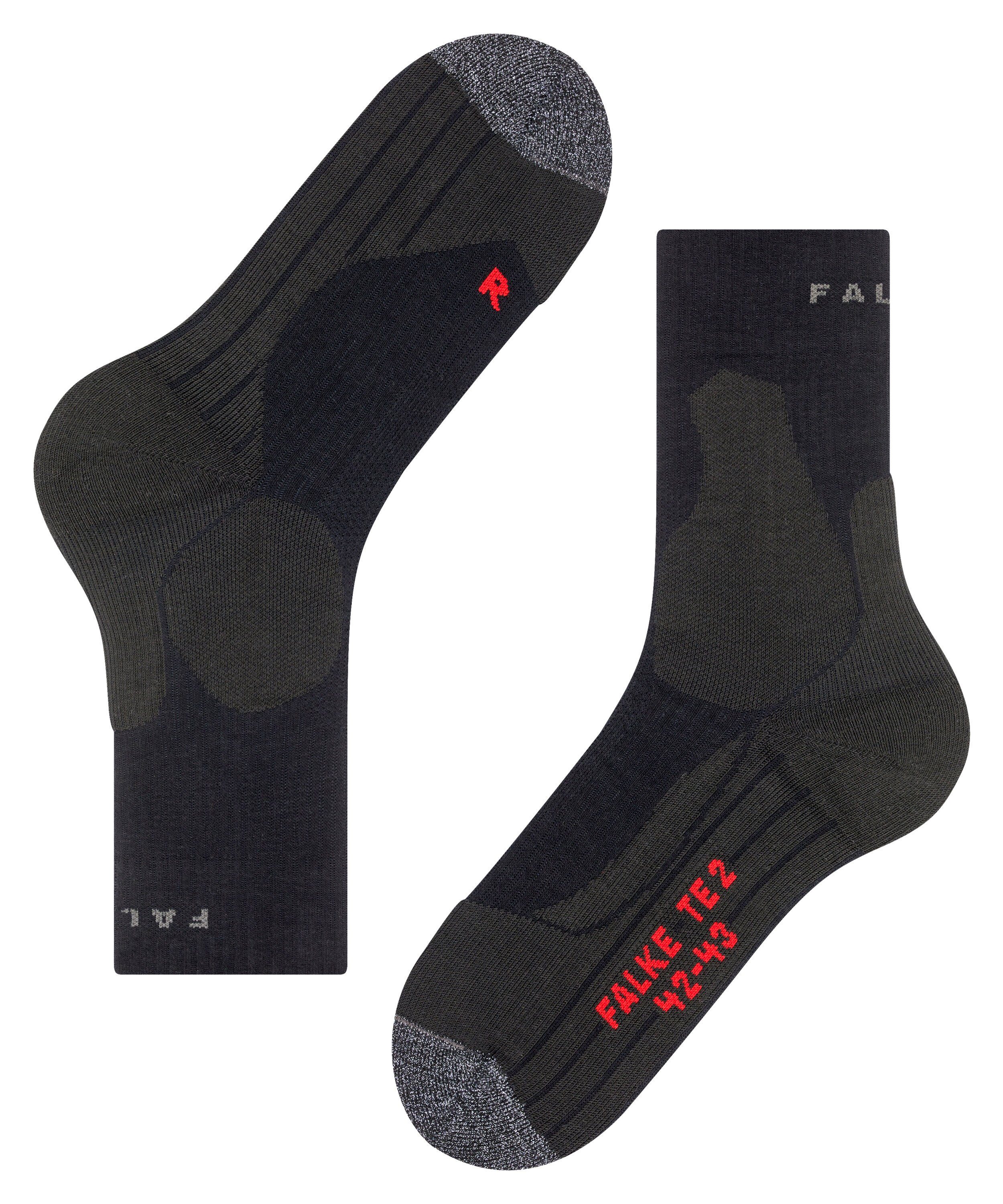 FALKE Tennissocken (1-Paar) black Hartplätze Socken Stabilisierende TE2 (3000) für