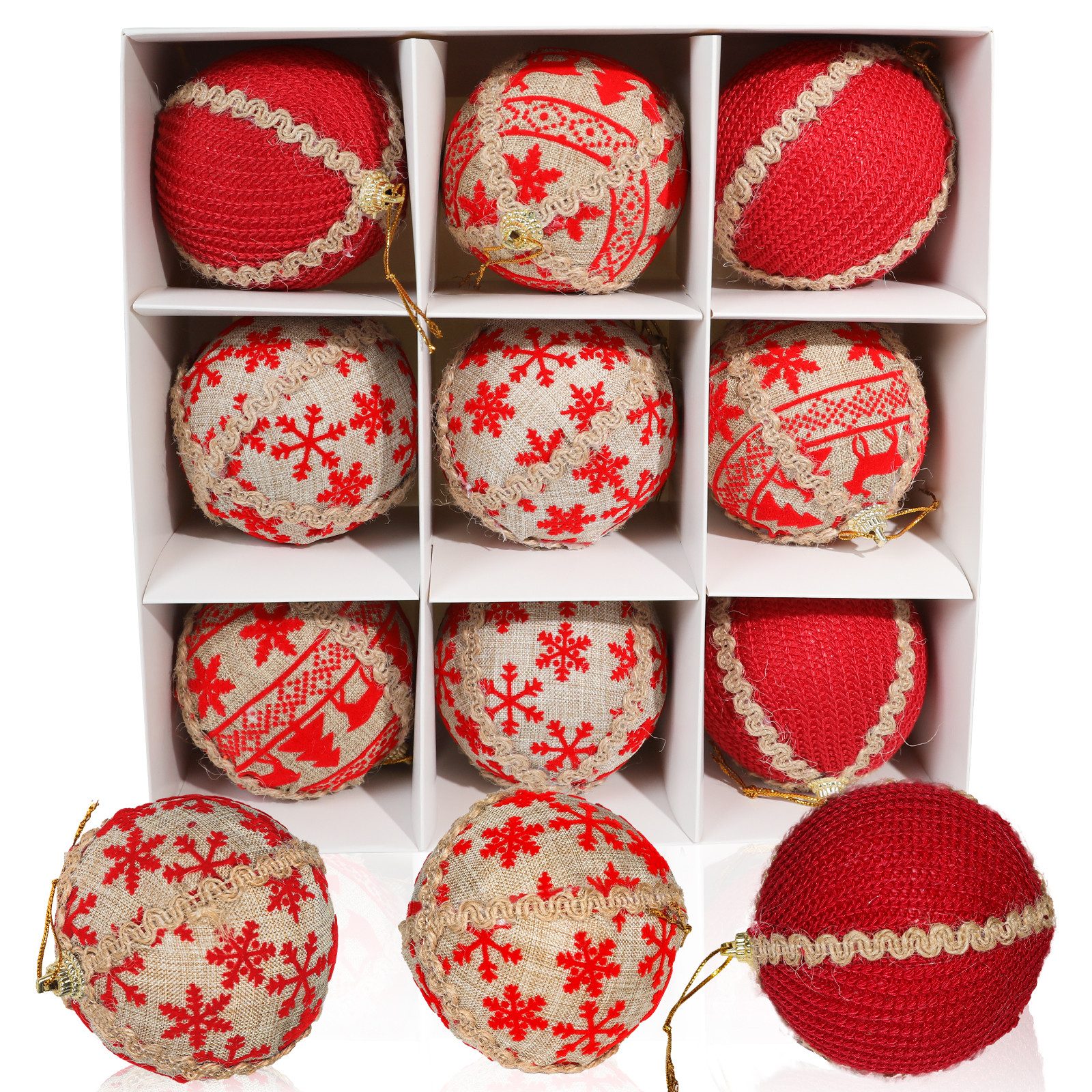 M&W DAS DESIGN Weihnachtsbaumkugel Christbaumschmuck Mini Outdoor Weihnachten 8CM