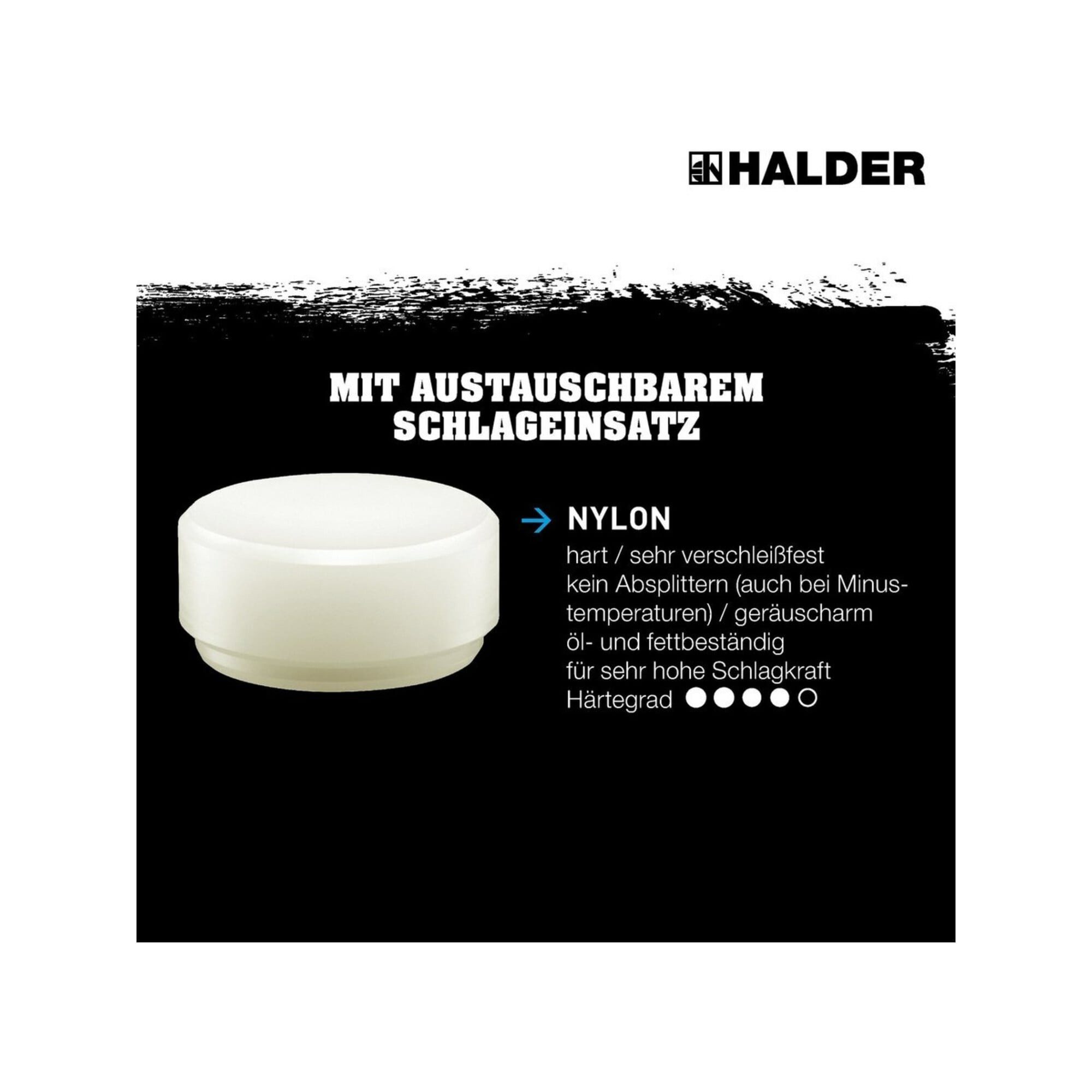 HALDER Vorschlaghammer Halder SUPERCRAFT-Klopfer/Durchschl.-Set 4tlg. Rückschlagfrei